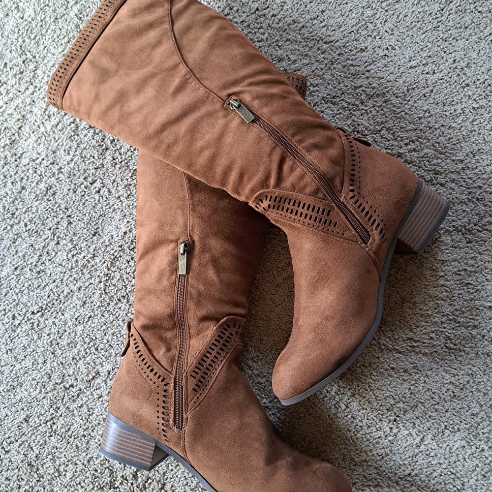 C Est. 1946 Brown Suede Knee-High Boots